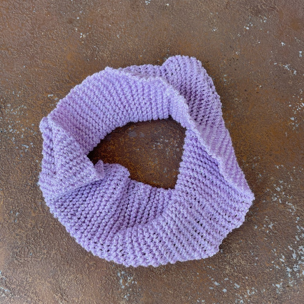 Handmade crochet lilac neck warmer